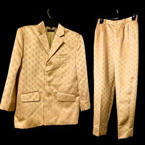 Kids Gold Suit Cole by Sweet Kids Boys Size 12 / Waist 27 Easter Wedding